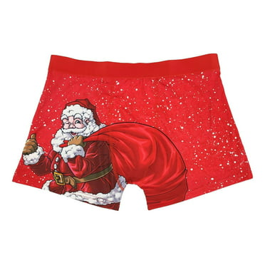 Pmftryuer Mens Boxer Briefs Underwear Men Christmas Outside Underwear Boxer Brief,M/L/XL/XXL/3X 